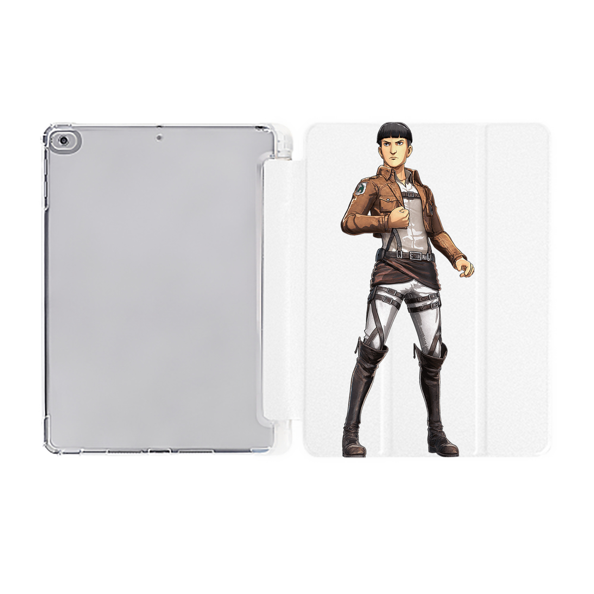 （画像用） 進撃の巨人 Attack on Titan IPad ケース ペン収納付き 三つ折りスタンド PUレザー×シリコン 対応機種9.5/10.5/10.9インチ